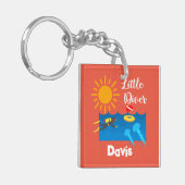 Little Diver with Jelly Fish - AcrylSleutelhanger Sleutelhanger (Voorkant Links)