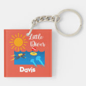 Little Diver with Jelly Fish - AcrylSleutelhanger Sleutelhanger (Achterkant)