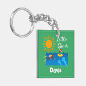 Little Diver with Jelly Fish - AcrylSleutelhanger Sleutelhanger (Voorkant Links)