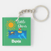 Little Diver with Jelly Fish - AcrylSleutelhanger Sleutelhanger (Achterkant)