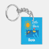 Little Diver with Jelly Fish - AcrylSleutelhanger Sleutelhanger (Voorkant Links)