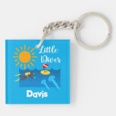 Little Diver with Jelly Fish - AcrylSleutelhanger Sleutelhanger (Achterkant)