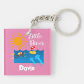 Little Diver with Jelly Fish - AcrylSleutelhanger Sleutelhanger (Achterkant)