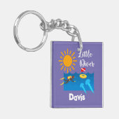 Little Diver with Jelly Fish - AcrylSleutelhanger Sleutelhanger (Voorkant Links)