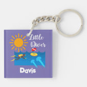 Little Diver with Jelly Fish - AcrylSleutelhanger Sleutelhanger (Achterkant)