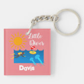 Little Diver with Jelly Fish - AcrylSleutelhanger Sleutelhanger (Achterkant)