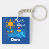Little Diver with Jelly Fish - AcrylSleutelhanger Sleutelhanger (Achterkant)