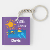 Little Diver with Jelly Fish - AcrylSleutelhanger Sleutelhanger (Achterkant)