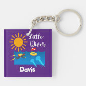 Little Diver with Jelly Fish - AcrylSleutelhanger Sleutelhanger (Achterkant)