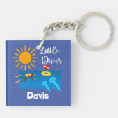 Little Diver with Jelly Fish - AcrylSleutelhanger Sleutelhanger (Achterkant)