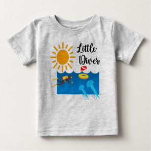 Little Diver with Jelly Fish - Baby Fine Jersey T-