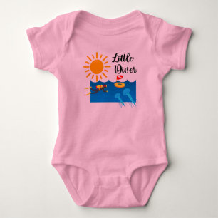 Little Diver with Jelly Fish - Baby Jersey Bodysui Romper