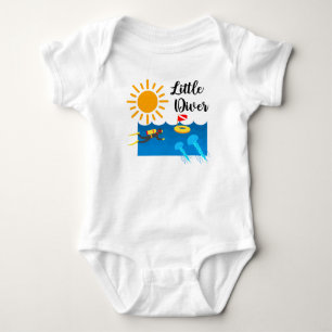 Little Diver with Jelly Fish - Baby Jersey Bodysui Romper