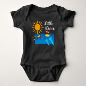 Little Diver with Jelly Fish - Baby Jersey Bodysui Romper (Voorkant)