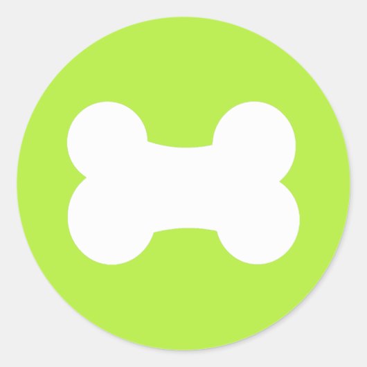 Little Dog Bone Olive 3 inch Ronde Sticker (Voorkant)