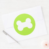 Little Dog Bone Olive 3 inch Ronde Sticker (Envelop)