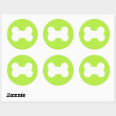 Little Dog Bone Olive 3 inch Ronde Sticker (Vel)