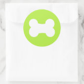 Little Dog Bone Olive 3 inch Ronde Sticker (Tas)
