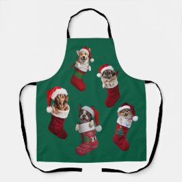 Little Dog Christmas Apron Schort