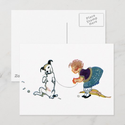 Little Dog Dancing Jig for Girl Briefkaart (Voorkant / Achterkant)