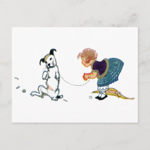 Little Dog Dancing Jig for Girl Briefkaart