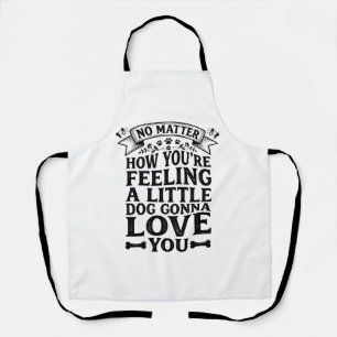 Little Dog Love You Vintage Typography Design_1 Schort