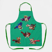 Little Dog Superhero Apron Schort (Voorkant)