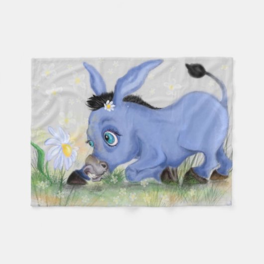 Little Donkey Baby Fleece Blanket Deken (Voorkant (Horizontaal))