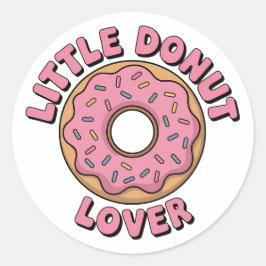 Little Donut Lover | Kinder Rugtas Ronde Sticker
