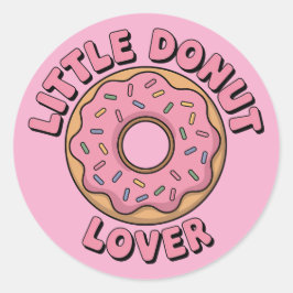 Little Donut Lover | Kinder Rugtas Ronde Sticker