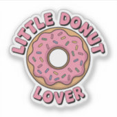 Little Donut Lover | Kinder Rugtas Sticker (Voorkant)