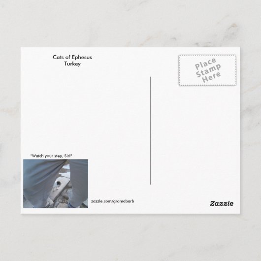 Little Dot Ephesus Cat Briefkaart (Achterkant)
