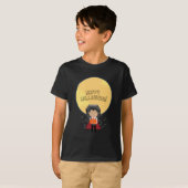 Little Dracula Halloween Vampire & Moon Custom T-shirt (Voorkant volledig)