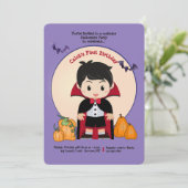 Little Dracula-uitnodiging Kaart (Staand voorkant)