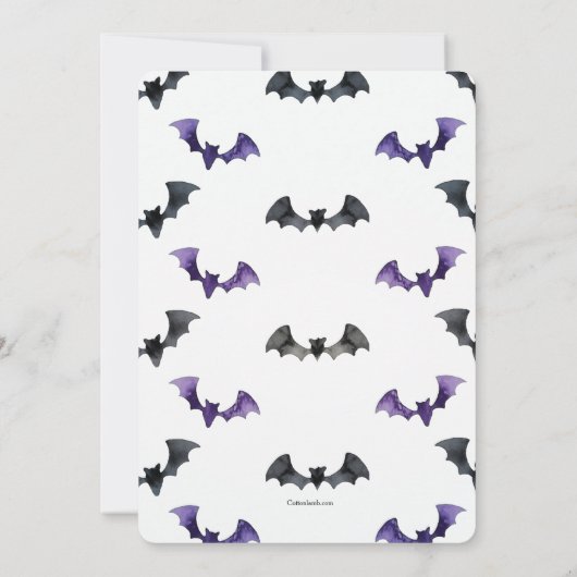 Little Dracula-uitnodiging Kaart (Achterkant)