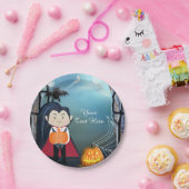 Little Dracula Vampire Halloween Birthday Party Papieren Bordje (Feest)