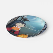 Little Dracula Vampire Halloween Birthday Party Papieren Bordje (Gekanteld)