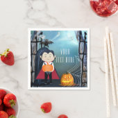 Little Dracula Vampire Halloween Birthday Party Servet (Insitu)