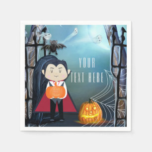 Little Dracula Vampire Halloween Birthday Party Servet