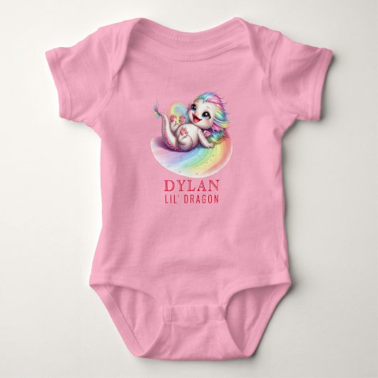 Little Dragon 2024 Newborn Coming Home Outfit Scha Romper (Voorkant)