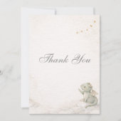 Little Dragon Almost Here Baby Shower Bedankkaart (Voorkant)