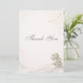 Little Dragon Almost Here Baby Shower Bedankkaart (Staand voorkant)