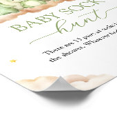 Little Dragon Baby shower Baby Sock Hunt Sign Poster (Hoek)