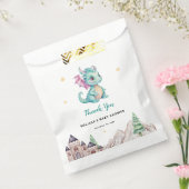 Little Dragon Baby shower Bedankt Bedankzakje (Gezegeld)