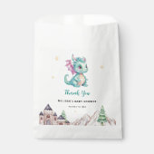 Little Dragon Baby shower Bedankt Bedankzakje (Voorkant)