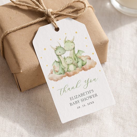 Little Dragon Baby shower Cadeaulabel