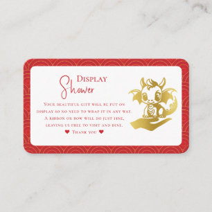 Little Dragon Baby shower Display Douche Informatiekaartje