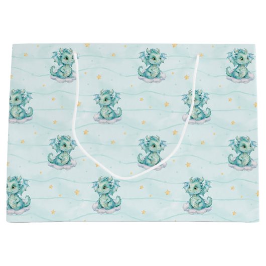 Little Dragon Baby shower Groot Cadeauzakje (Voorkant)