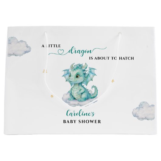 Little Dragon Baby shower Groot Cadeauzakje (Voorkant)