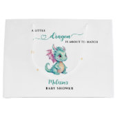 Little Dragon Baby shower Groot Cadeauzakje (Voorkant)